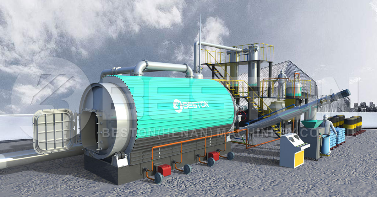 3D Beston Small Pyrolysis Plant for Sale